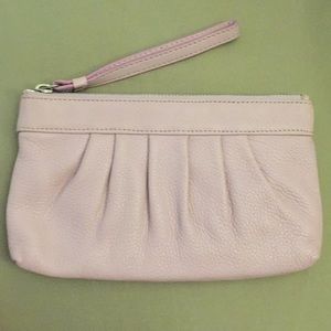 Lavender Leather Cole Haan Wristlet Clutch Wallet